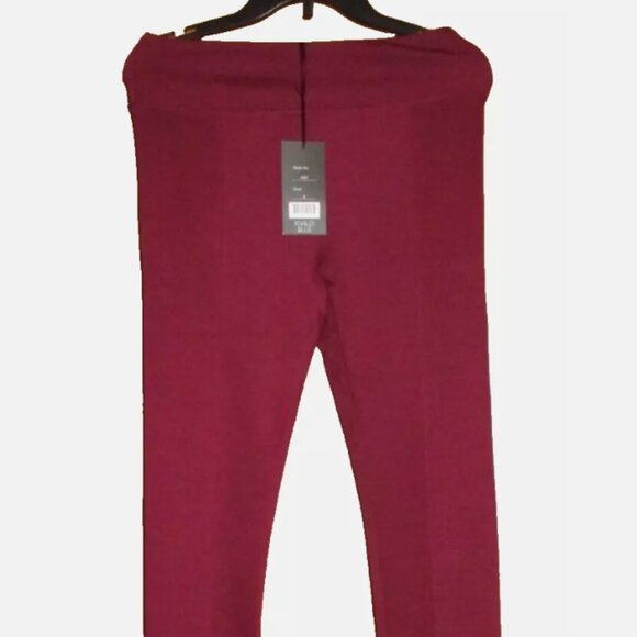 High Waist Stretch Pants Comfort Blend Ashley Blue NWT Dark Red Leggings S - Picture 3 of 3